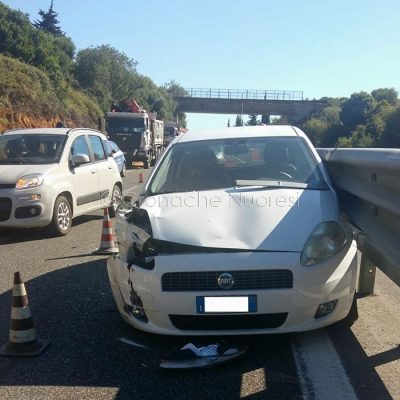 La Fiat Punto dopo l'incidente