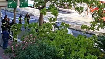 VVFF e Polizia municipale in via Manzoni
