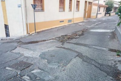 Orani, la perdita fognaria in via Borrotzu