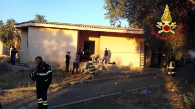 La struttura danneggiata dalla bomba