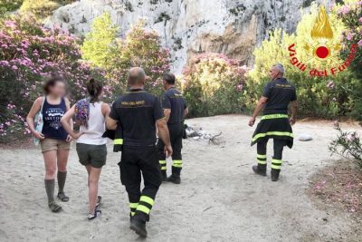 Le turiste disperse recuperate dai Vigili del Fuoco