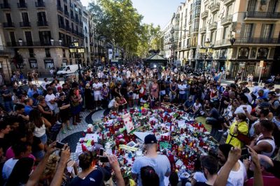 Un'immagine della strage di Barcellona