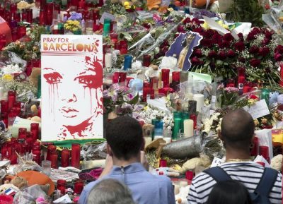 Un'immagine della strage di Barcellona