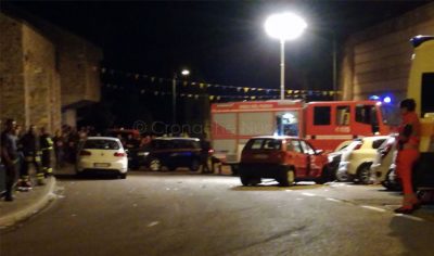 La scena dell'incidente avvenuto a Desulo