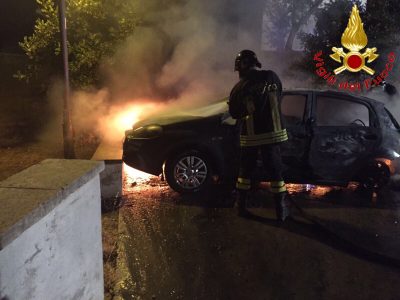 L' intervento dei Vigili del fuoco