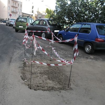 L'area dei lavori in via Berbera