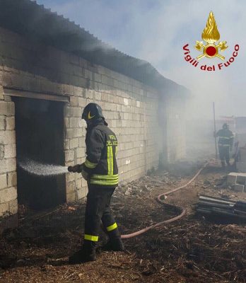 L'intervento dei VVFF a Orune