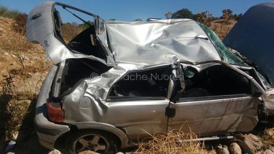 La Peugeot dopo l'incidente