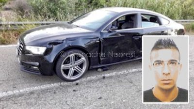 L'Audi utilizzata per il tentato omicidio e, nel riquadro, l'arrestato