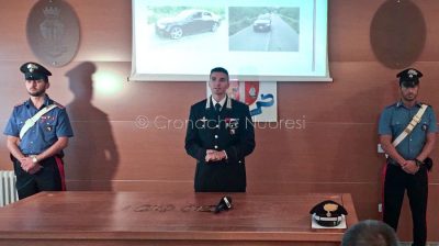 Il Capitano Paparella durante la conferenza stampa sul tentato omicidio