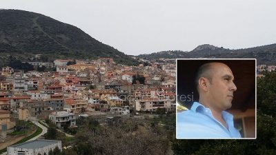 Uno scorcio di Orani e nel riquadro la vittima Luca Carboni