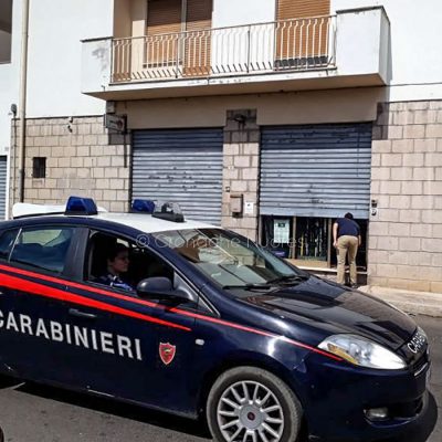 Orotelli. la scena della rapina all'armeria