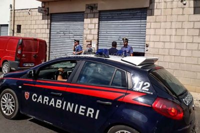 Orotelli. la scena della rapina all'armeria
