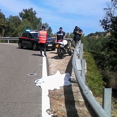 La scena dell'incidente mortale