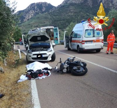 La scena dell'incidente mortale a Ilbono