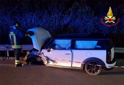 La Mini dopo l'incidente