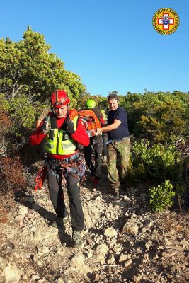 Un intervento del Corpo Nazionale del Soccorso Alpino e Speleologico della Sardegna