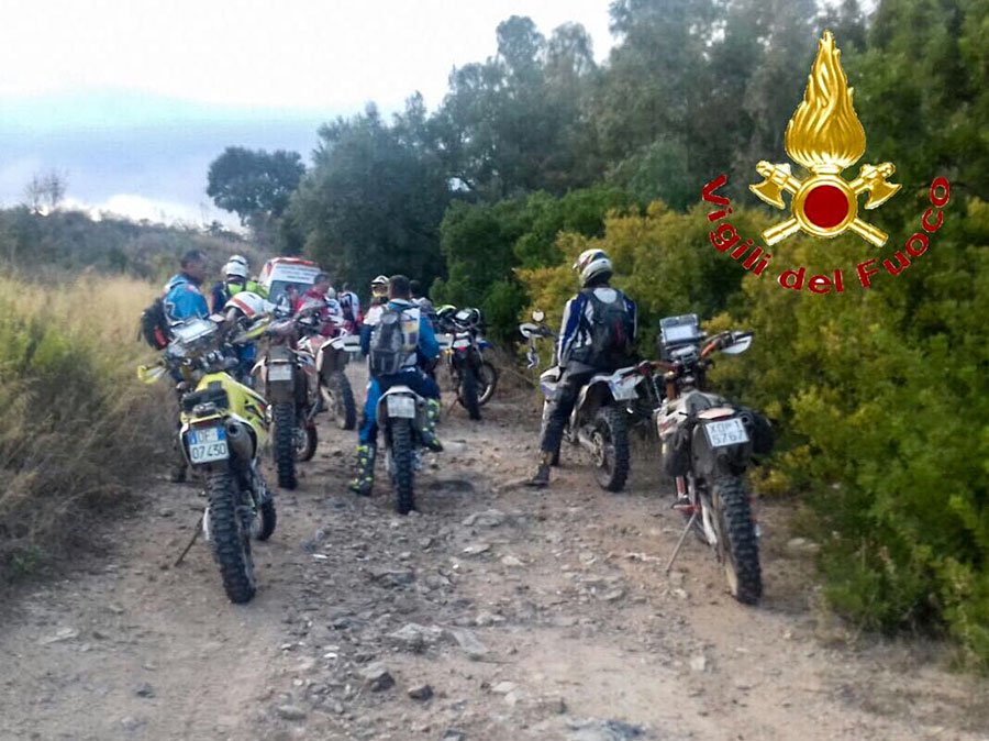 Centauro si infortuna in un percorso fuori strada: interviene l’elisoccorso VVF