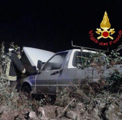 I Vigili del fuoco sulla scena dell'incidente