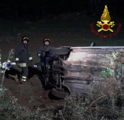 I Vigili del fuoco sulla scena dell'incidente
