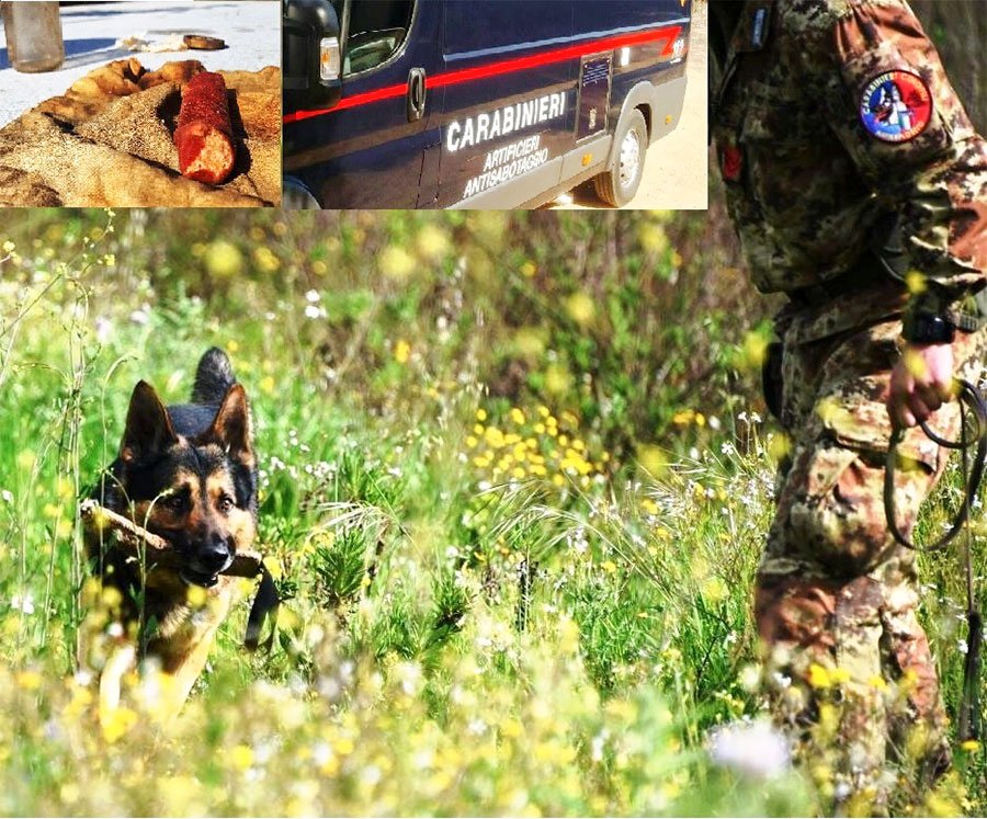Ordigno rudimentale in aperta campagna: indagano i Carabinieri