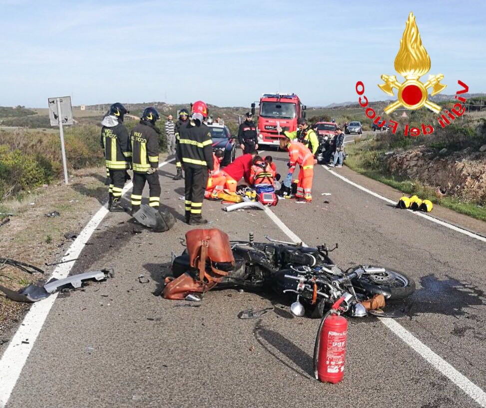 Auto contro moto: perde la vita un centauro sassarese