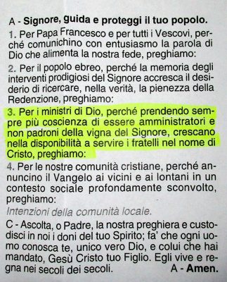 Uno stralcio dalle letture della Liturgia (15 ottobre 2017)