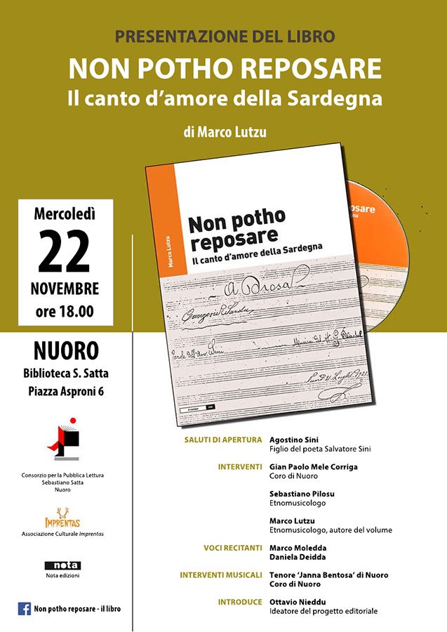 “Non potho reposare”: il canto d’amore della Sardegna di Sini e Rachel è diventato un libro