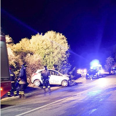 L'incidente avvenuto a Mughina (foto C.Nuoresi)