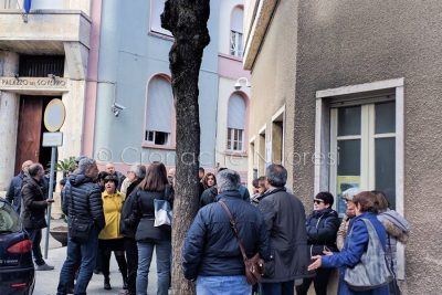 La protesta dei lavoratori dell'Ispettorato di Nuoro