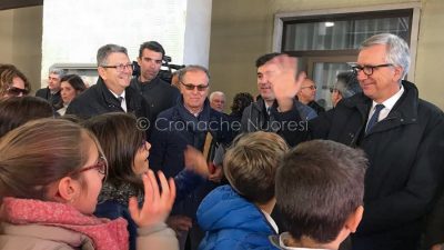 Il presidente Pigliaru all'inaugurazione dei nuovi treni sulla Nuoro-Macomer