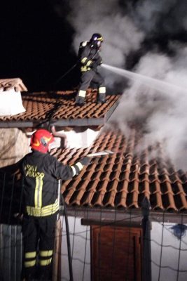 Aritzo. L'intervento dei Vigili del fuoco