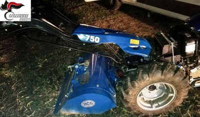 Il motocoltivatore rubato