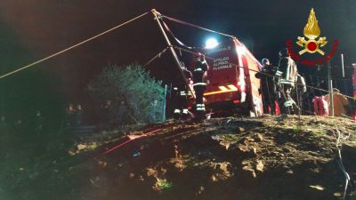 La scena dell'incidente mortale a Marreri