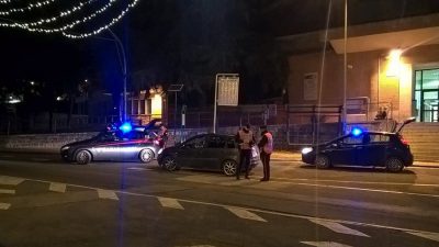 Un posto di blocco dei Carabinieri