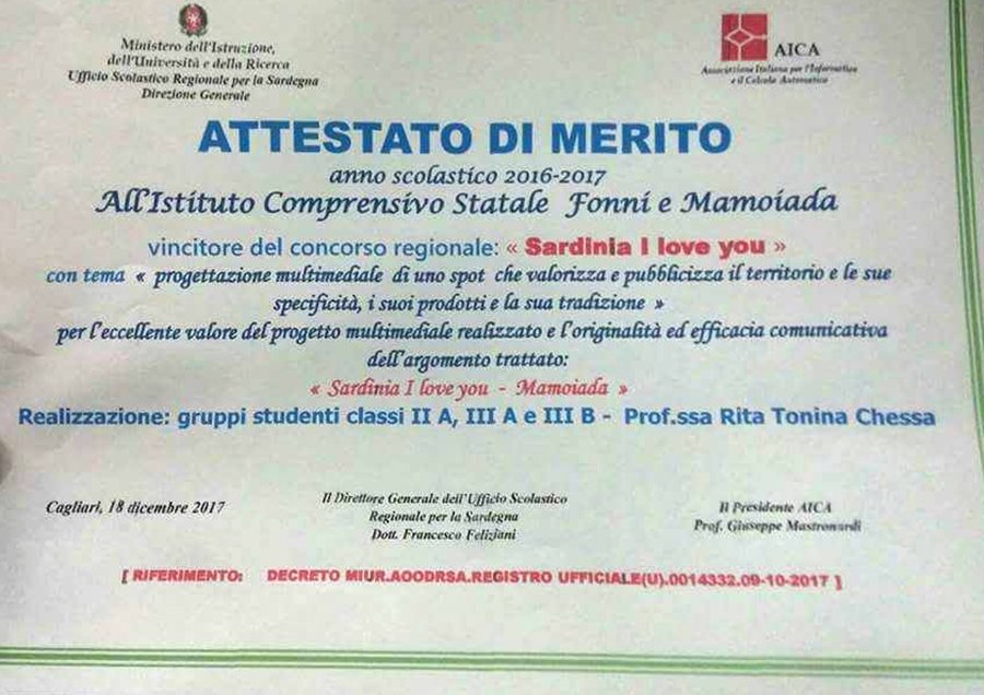 Concorso Sardinia I love you: vincono gli alunni di Mamoiada. Uno spot conquista la giuria