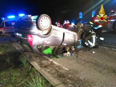 La Citroen C3 dopo l'incidente