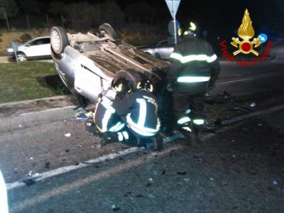 La Citroen C3 dopo l'incidente