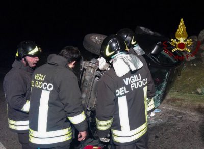 I Vigili del fuoco intervenuti nell'incidente