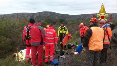 Il luogo dell'incidente di caccia, sul Monte Arci