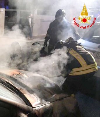 L'incendio in via De Nicola