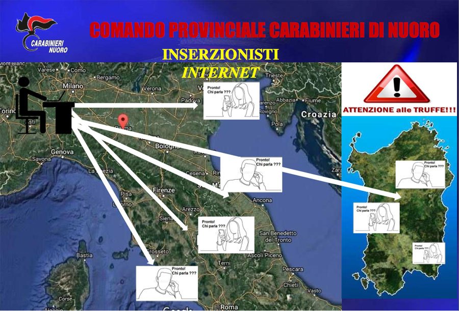 Nuoro. Sgominata banda dedita a truffe ed estorsioni: 21 indagati, sequestrati beni per 100mila euro