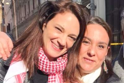 Luisanna Porcu con Asia Argento alla women's March