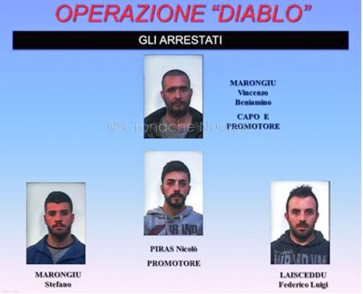 V.B.Marongiu, S.Marongiu, N.Piras e F.L.Laisceddu: gli arrestati