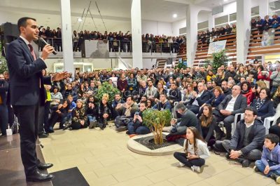 Luigi di Maio, durante l'incontro a Nuoro (foto S.Littarru)
