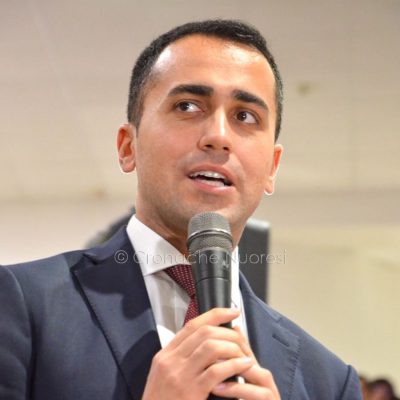 Luigi di Maio, durante l'incontro a Nuoro (foto S.Littarru)