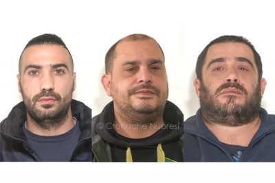 Gli arrestati: A.Lattone, E.Palomba e G.Rocca
