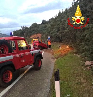 La Fiat Panda subito dopo l'incidente