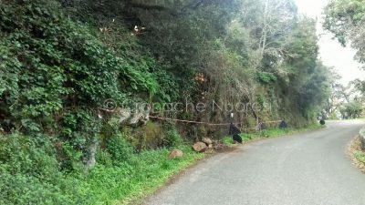 La vecchia strada che collega Scano Montiferro e Cuglieri dopo la frana