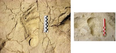 L'impronta del bambino scoperta dagli archeologi